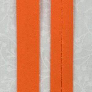 ORANGE 12mm Cotton Bias Binding Single Folded x 10 Metres