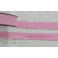 Cotton Bias Binding, 12mm Single Folded, FULL 20 Metre ROLL, PINK