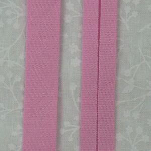 PINK 12mm Cotton Bias Binding Single Folded x 3 Metres