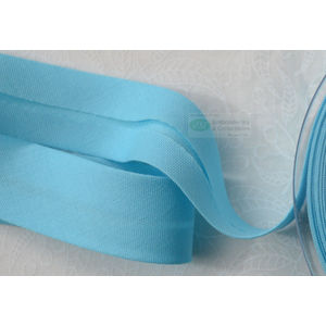 Cotton Bias Binding, 25mm Single Folded, AQUA 5 Metre Pack