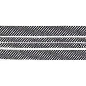 BLACK WHITE CHECK 25mm Cotton Bias Binding Single Folded By The Metre