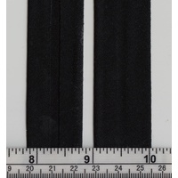 Cotton Bias Binding, 25mm Single Folded, BLACK 5.9m REMNANT