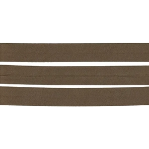 BROWN 25mm Cotton Bias Binding Single Folded, by the Metre