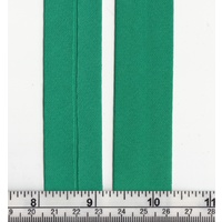 Cotton Bias Binding, 25mm Single Folded, EMERALD GREEN Per 20 Metre Roll