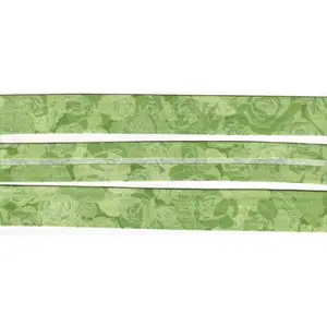 ENGLISH GARDEN GREEN Print Cotton Bias Binding, 25mm Single Folded By The Metre