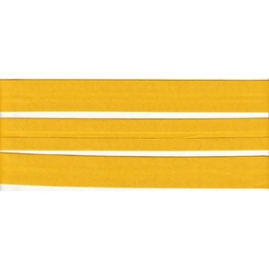 GOLD 25mm Cotton Bias Binding Single Folded, by the Metre