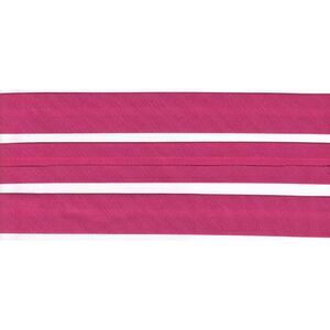 HOT PINK 25mm Cotton Bias Binding Single Folded, by the Metre