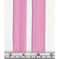 PINK 25mm Cotton Bias Binding Single Folded, by the Metre