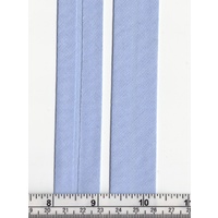 Cotton Bias Binding, 25mm Single Folded, POWDER BLUE Per FULL 20 Metre ROLL