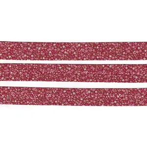 SMALL FLOWERS RED Print Cotton Bias Binding, 25mm Single Folded By The Metre