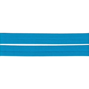 TURQUOISE 25mm Cotton Bias Binding Single Folded, by the Metre