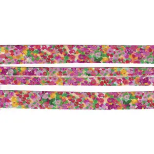 WATERCOLOUR FLORAL 25mm Cotton Bias Binding Single Folded By The Metre