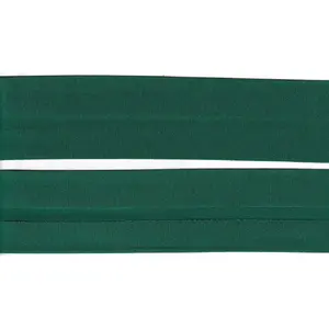 DARK GREEN 50mm Cotton Bias Binding Single Folded, By The Metre