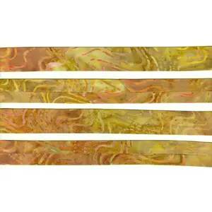 BATIK NATIVE GOLD Cotton Bias Binding, 25mm Single Folded By The Metre