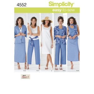 Women&#39;s &amp; Plus Size Smart and Casual Wear Simplicity Sewing Pattern 4552