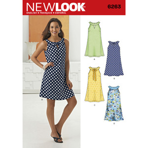 New Look Sewing Pattern 6263 Misses' A- Line Dress