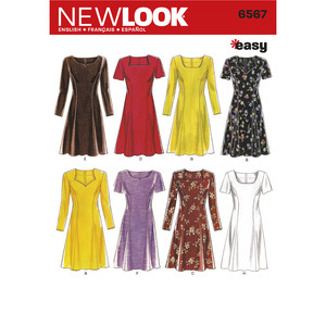 New Look Sewing Pattern 6567 Misses&#39; Dresses