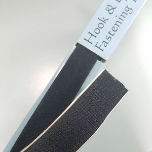 BLACK 20mm Stick &amp; Sew Hook &amp; Loop Tape Sold by the Metre