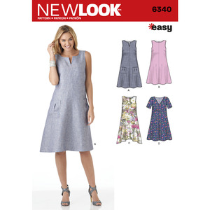 New Look Sewing Pattern 6340 Misses&#39; Easy Dresses