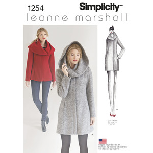 Women&#39;s Leanne Marshall Easy Lined Coat or Jacket Simplicity Sewing Pattern 1254