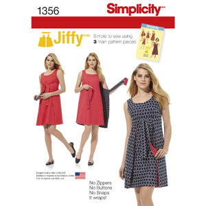 Women&#39;s Jiffy Reversible Wrap Dress Simplicity Sewing Pattern 1356