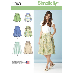 Women&#39;s Skirts in Three Lengths Simplicity Sewing Pattern 1369