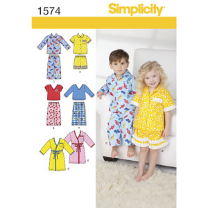 Toddlers&#39; Loungewear Simplicity Sewing Pattern 1574