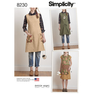 Simplicity Pattern 8230 Women&#39;s Dottie Angel Reversible Apron Dress and Tabard Simplicity Sewing Pattern 8230