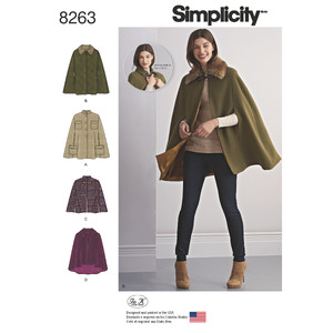 Simplicity Pattern 8263 Women&#39;s Capes and Capelets Simplicity Sewing Pattern 8263