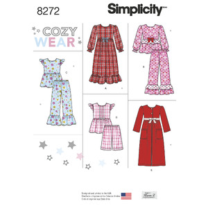 Simplicity Pattern 8272 Child&#39;s and Girl&#39;s Sleepwear and Robe Simplicity Sewing Pattern 8272