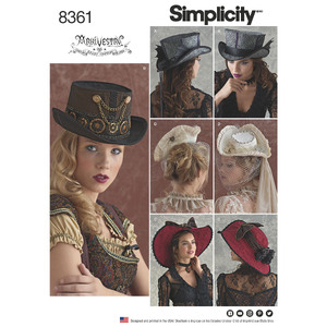 Simplicity Pattern 8361 Hats in Three Sizes: S (21&quot;), M (22&quot;), L (23&quot;) Simplicity Sewing Pattern 8361