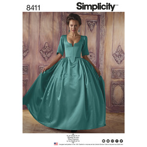 Simplicity Pattern 8411 Women&#39;s 18th Century Costume Simplicity Sewing Pattern 8411