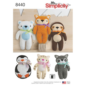 Pattern 8440 Stuffed Craft Simplicity Sewing Pattern 8440