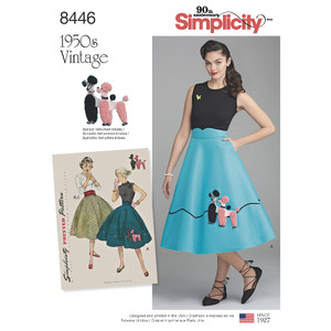 Pattern 8446 Women&#39;s Vintage Skirt and Cummerbund Simplicity Sewing Pattern 8446