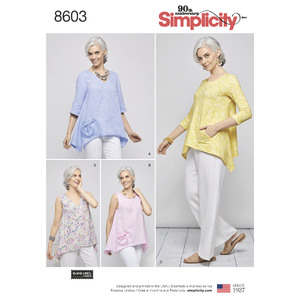 Pattern 8603 Women&#39;s Pullover Tops by Elaine Heigl Simplicity Sewing Pattern 8603