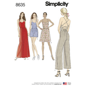 Pattern 8635 Women&#39;s Dress, Jumpsuit and Romper Simplicity Sewing Pattern 8635