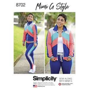 Pattern 8702 Mimi G Women&#39;s Knit Jacket, Pant and Leggings Simplicity Sewing Pattern 8702