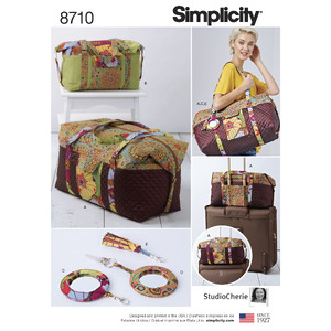 Pattern 8710 Luggage Bags, Key Ring and Tassel Simplicity Sewing Pattern 8710