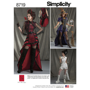 Pattern 8719 Women&#39;s Costumes Simplicity Sewing Pattern 8719