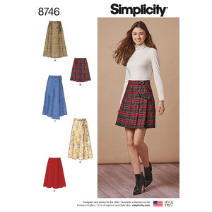 Pattern 8746 Women&#39;s Wrap Skirts Simplicity Sewing Pattern 8746