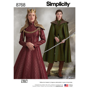 Pattern 8768 Women&#39;s Fantasy Costumes Simplicity Sewing Pattern 8768