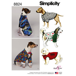 Pattern 8824 Dog Coats in Three Sizes Simplicity Sewing Pattern 8824