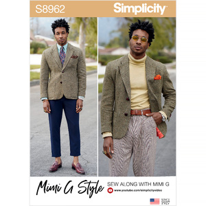 Simplicity Sewing Pattern S8962 Men&#39;s Lined Blazer Simplicity Sewing Pattern 8962