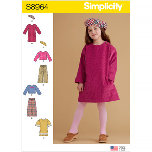 Simplicity Sewing Pattern S8964 Children&#39;s Dresses, Tops, Pants, and Hat Simplicity Sewing Pattern 8964