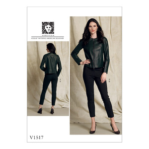 Vogue Sewing Pattern Misses&#39; Collarless Seamed Jacket and Pull-On Pants 1517 A5 (Sizes 6-14)