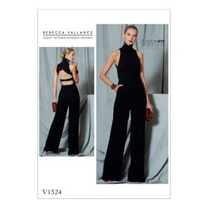 Vogue Sewing Pattern Misses&#39; Open-Back, Belted Jumpsuit 1524 A5 (Sizes 6-14)