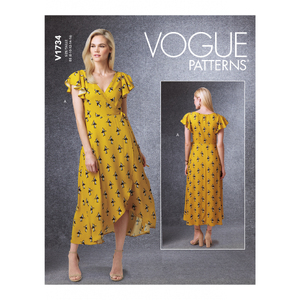 Vogue Sewing Pattern - Misses&#39; Wrap Dresses with Ties, Sleeve and Length Variations 1734F5