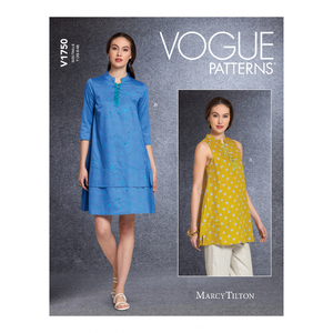 Vogue Sewing Pattern Misses' Tunic and Dress 1750y (Sizes XS-S-M)