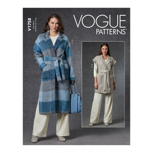 Vogue Sewing Pattern - Misses&#39; Vest, Jacket, Belt &amp; Pants 1758B5