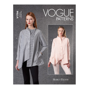 Vogue Sewing Pattern Misses&#39; Shirts Marcy Tilton 1784y (Sizes XS-S-M)